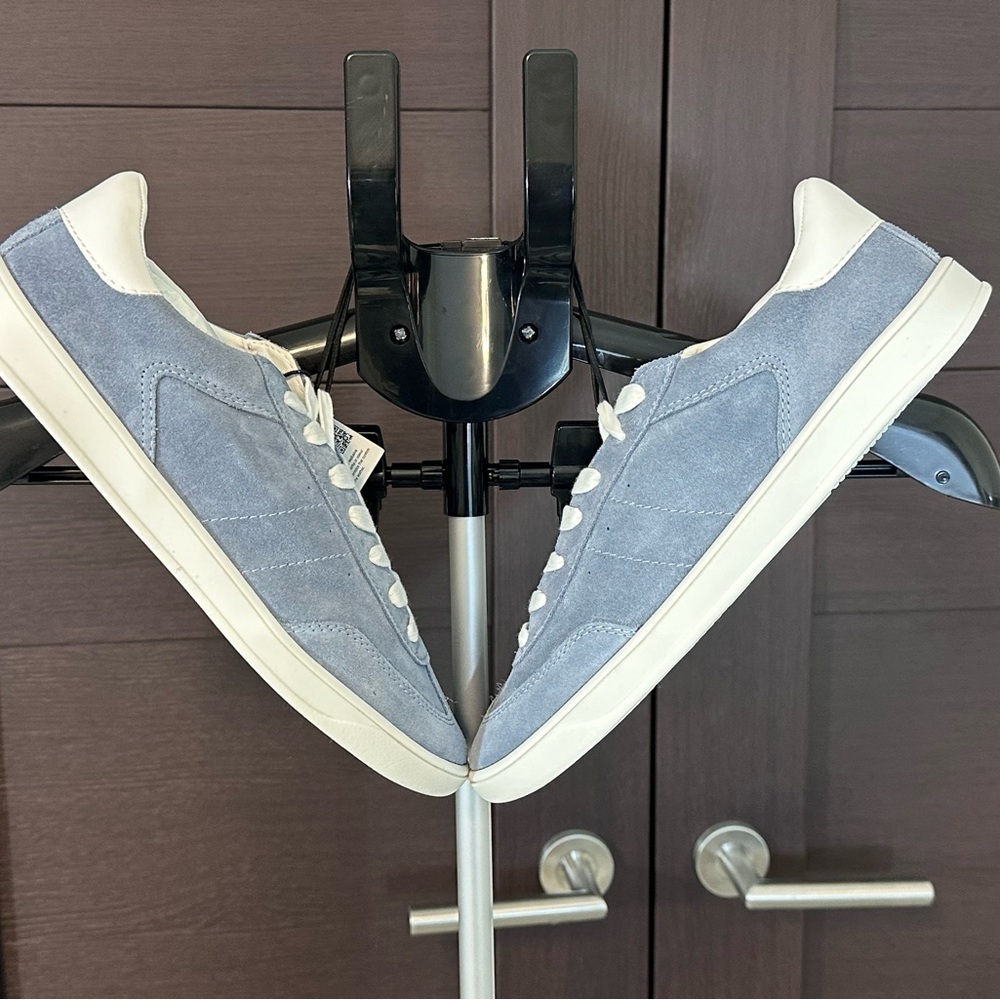 Zara Light Blue and White Sneakers